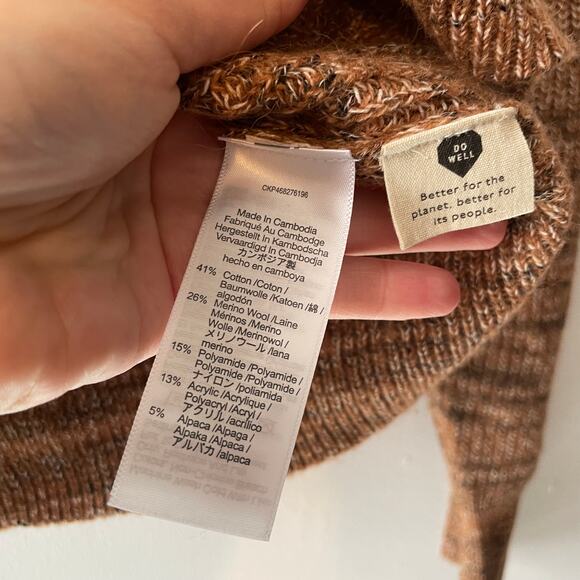 Madewell Space-Dyed Prentiss Pullover Sweater in Spacedye Autumn Sz M - Picture 4 of 9